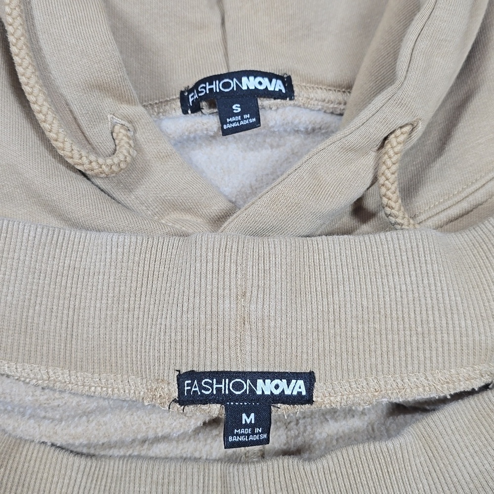 Fashion Nova Stole Your Boyfriend Hoodie & Jogger Nude 2-Piece Set - Picture 4 of 16